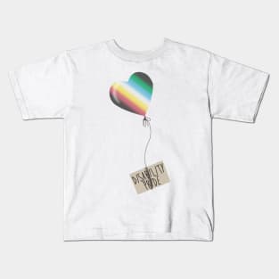 Disability pride flag balloon Kids T-Shirt